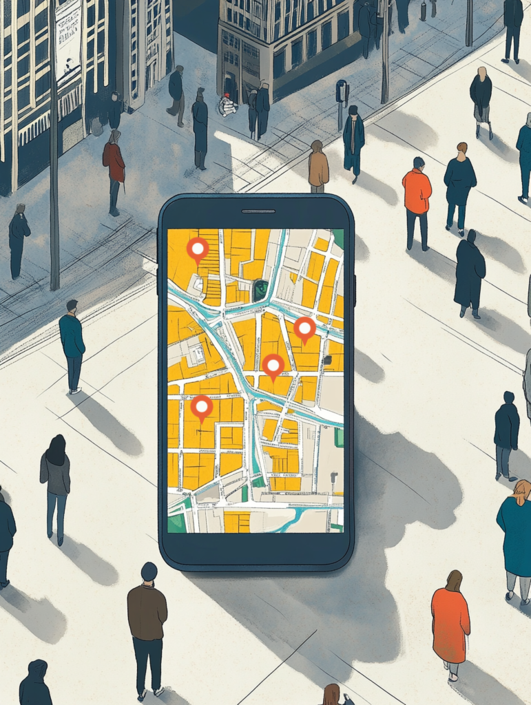 Mapa de locales de restauración en Google