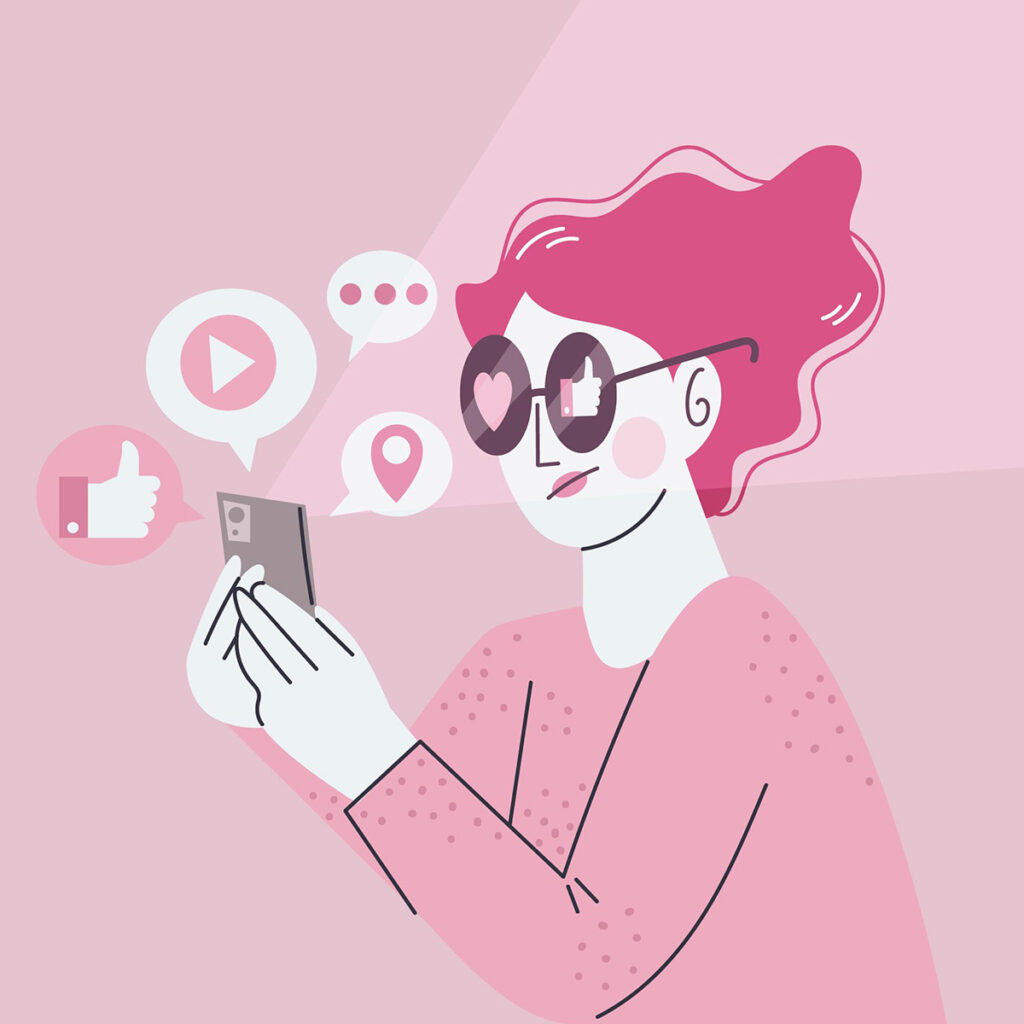 Joven CM pensando en todas las variables a tener en cuenta en redes sociales.