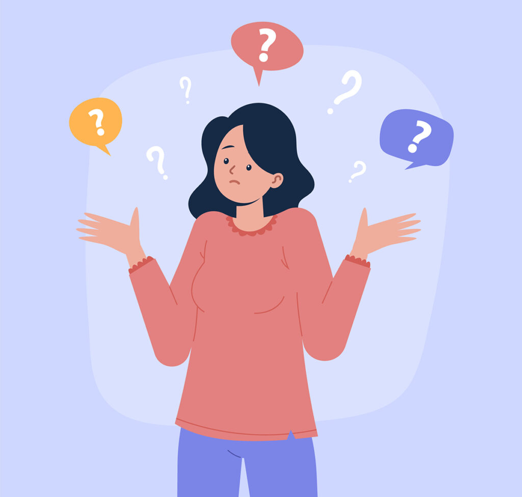 Mujer preguntándose por qué, si tiene muchos likes, las redes sociales de su negocio no generan ventas.